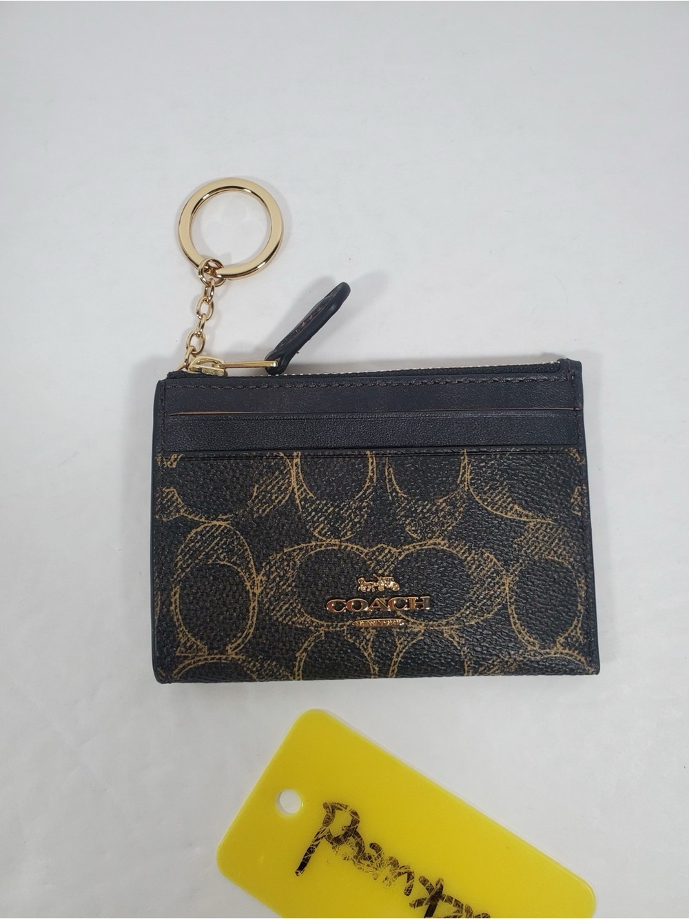 NWT coach Mini Skinny Id Case In Loved Signature Canvas CEI20
